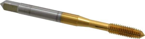 OSG - #10-32 UNF H6 Thread Limit Plug Thread Forming Tap - Cobalt, TiN Finish, 2-3/8" OAL, 7/8" Thread Length, Right Hand Thread, Series HY-PRO NRT - Exact Industrial Supply