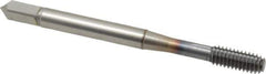 OSG - #8-32 UNC H3 Thread Limit Modified Bottoming Thread Forming Tap - Powdered Metal High Speed Steel, TiCN Finish, 2-1/8" OAL, 3/4" Thread Length, Right Hand Thread, Series EXOTAP NRT - Exact Industrial Supply
