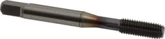 OSG - 1/4-28 UNF H6 Thread Limit Modified Bottoming Thread Forming Tap - Powdered Metal High Speed Steel, TiCN Finish, 2-1/2" OAL, 1" Thread Length, Right Hand Thread, Series EXOTAP NRT - Exact Industrial Supply