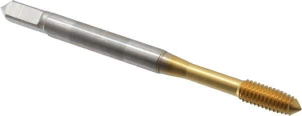 OSG - M4x0.70 Metric Coarse D6 Thread Limit Plug Thread Forming Tap - Cobalt, TiN Finish, 2-1/8" OAL, 3/4" Thread Length, Right Hand Thread, Series HY-PRO NRT - Exact Industrial Supply