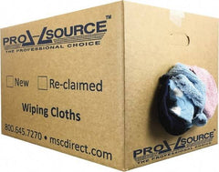 PRO-SOURCE - Reclaimed Rags - Assorted Colors, Terry Cloth, Medium Lint, 25 Lbs. at 3 to 4 per Pound, Box - Industrial Tool & Supply