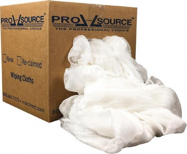 PRO-SOURCE - 55 Piece, Lint Free White Cheesecloth - 36 Inch Long x 30 Inch Wide Sheet, Washed, Box - Industrial Tool & Supply