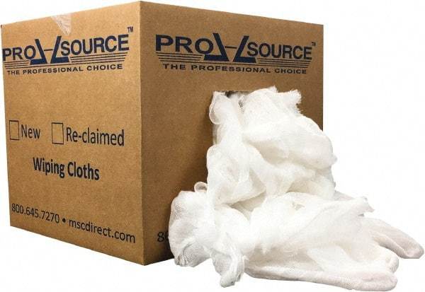 PRO-SOURCE - 110 Piece, Lint Free White Cheesecloth - 36 Inch Long x 30 Inch Wide Sheet, Washed, Box - Industrial Tool & Supply