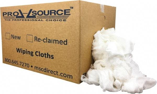 PRO-SOURCE - 275 Piece, Lint Free White Cheesecloth - 36 Inch Long x 30 Inch Wide Sheet, Washed, Box - Industrial Tool & Supply