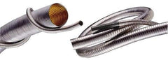 Kuriyama of America - 8" ID x 8-1/8" OD, -60 to 750°F, Galvanized Steel Unlined Flexible Metal Duct Hose - 0.01 to 0.012 Gage Thickness, 50" Bend Radius, 25' Long - Industrial Tool & Supply