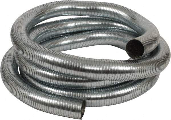 Kuriyama of America - 3" ID x 3-1/8" OD, -60 to 750°F, Galvanized Steel Unlined Flexible Metal Duct Hose - 0.01 to 0.012 Gage Thickness, 20" Bend Radius, 25' Long - Industrial Tool & Supply