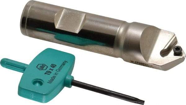 Ingersoll Cutting Tools - 90° Included Angle, 0.842" Drill Diam, 3-1/2" OAL, 3/4" Shank Diam, Indexable Spotting and Center Drill - TFLT 15 Insert Style - Industrial Tool & Supply