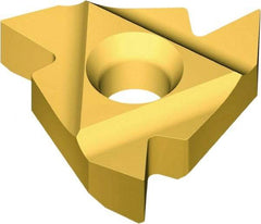 Vargus - 2IR Internal Right Hand 40 UN Laydown Threading Insert - Grade VKX, TiN Coated Carbide, 6.35mm Inscribed Circle - Industrial Tool & Supply