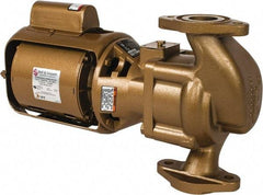 Bell & Gossett - 1/6 hp, 15-3/8" Long, 1 Phase, Bronze Housing, Phenolic Impeller, Inline Circulator Pump - 115 Volt, 60 Hz, 8-1/2" Flange Width, Bell & Gossett Part No. 102213, 125 Max psi, ODP Motor - Industrial Tool & Supply