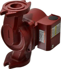 Bell & Gossett - 1/40 hp, 5-9/16" Long, 1 Phase, Cast Iron Housing, Polypropylene Impeller, Inline Circulator Pump - 115 Volt, 60 Hz, 6-3/8" Flange Width, Bell & Gossett Part No. 103267, 150 Max psi, ODP Motor - Industrial Tool & Supply