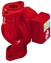 Bell & Gossett - 1/25 hp, 5-9/16" Long, 1 Phase, Cast Iron Housing, Polypropylene Impeller, Inline Circulator Pump - 115 Volt, 60 Hz, 6-3/8" Flange Width, Bell & Gossett Part No. 103251, 150 Max psi, ODP Motor - Industrial Tool & Supply