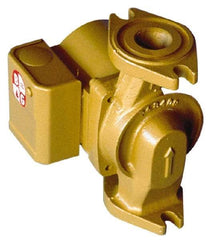 Bell & Gossett - 1/15 hp, 6-3/16" Long, 1 Phase, Bronze Housing, Noryl Impeller, Inline Circulator Pump - 115 Volt, 60 Hz, 6-3/8" Flange Width, Bell & Gossett Part No. 103351, 150 Max psi, ODP Motor - Industrial Tool & Supply