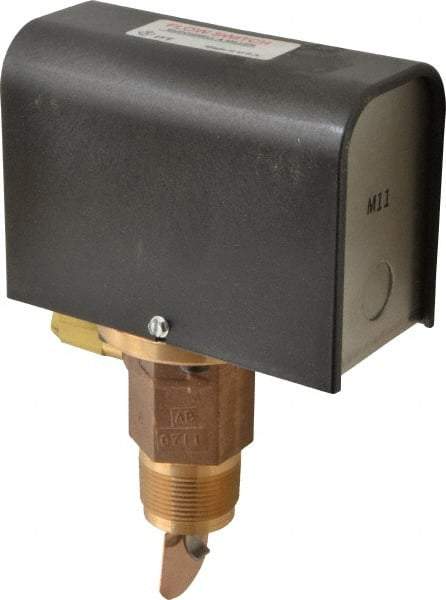 McDonnell & Miller - 300 psi, Brass Housing, General Purpose Flow Switch - 7.7 Flow Set Point, 4.8 to 998 GPM - Industrial Tool & Supply