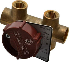 Bell & Gossett - 2" Pipe, Solder End Connections, Inline Calibrated Balance Valve - 5-1/8" Long, 4-1/8" High, 300 Max psi, Brass Body - Industrial Tool & Supply