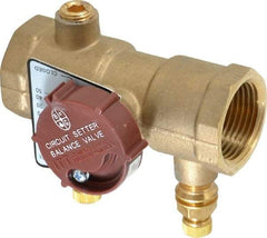 Bell & Gossett - 1" Pipe, Threaded End Connections, Inline Calibrated Balance Valve - 3-13/16" Long, 3-3/16" High, 300 Max psi, Brass Body - Industrial Tool & Supply