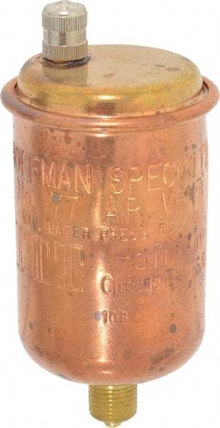Hoffman Speciality - 1/8" Inlet, 1/8" Outlet, 50 Max psi, Brass Stamping Water Vent - 240°F Max - Industrial Tool & Supply