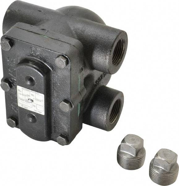 Hoffman Speciality - 1 Female" Pipe, Cast Iron Float & Thermostatic Steam Trap - 15 Max psi - Industrial Tool & Supply