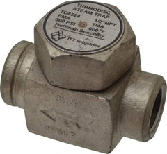 Hoffman Speciality - 1/2 Female" Pipe, Stainless Steel Thermodisc Steam Trap - 600 Max psi - Industrial Tool & Supply