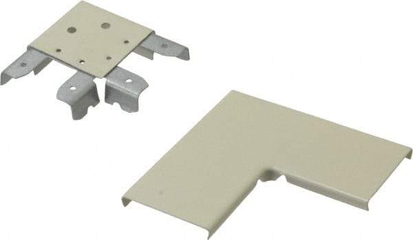 Wiremold - 3-15/16 Inch Long x 3-15/16 Inch Wide x Raceway Elbow End - 90°, Ivory, For Use with Wiremold 2400 Series Raceways - Industrial Tool & Supply