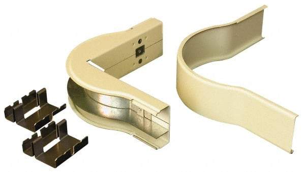Wiremold - 2 Inch Wide, Raceway Elbow End - 90°, Ivory, For Use with Wiremold 2400 Series Raceways, (2) Couplings - Industrial Tool & Supply