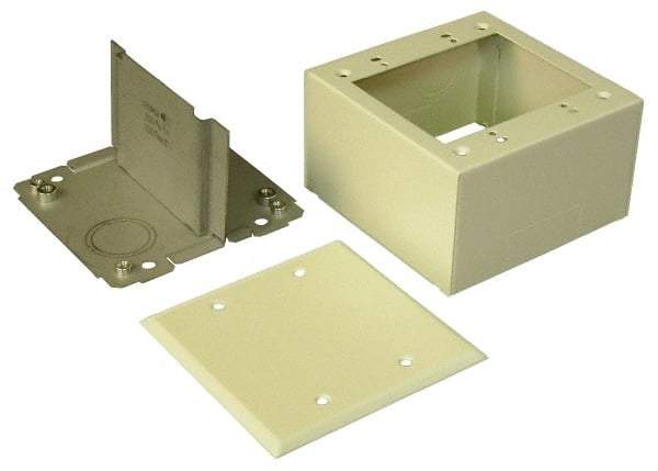 Wiremold - 2-7/8 Inch Wide x 4-3/4 Inch High, Raceway Box - Ivory, For Use with Wiremold 2400 Series Raceways - Industrial Tool & Supply