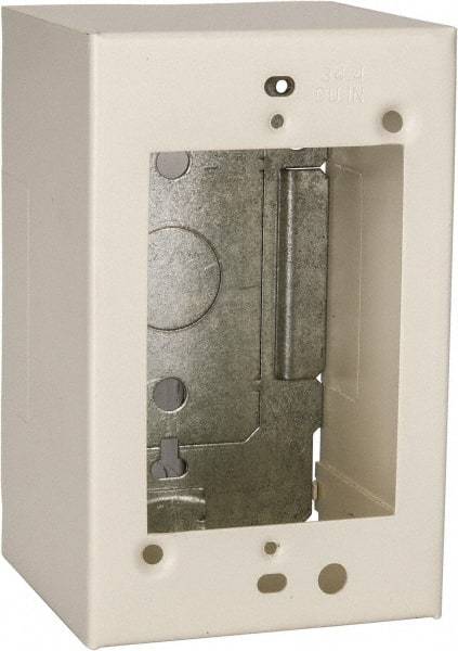 Wiremold - 4-5/8 Inch Long x 2-7/8 Inch Wide x 2-3/4 Inch High, Rectangular Raceway Box - Ivory, For Use with Wiremold 2400 Series Raceways - Industrial Tool & Supply