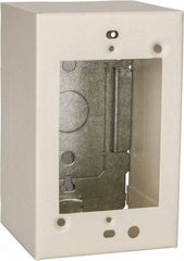Wiremold - 4-5/8 Inch Long x 2-7/8 Inch Wide x 2-3/4 Inch High, Rectangular Raceway Box - Ivory, For Use with Wiremold 2400 Series Raceways - Industrial Tool & Supply