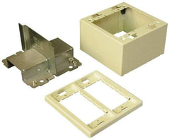 Wiremold - 4-3/4 Inch Long x 4-3/4 Inch Wide x 2-3/4 Inch High, Rectangular Raceway Box - Ivory, For Use with Wiremold 2400 Series Raceways - Industrial Tool & Supply