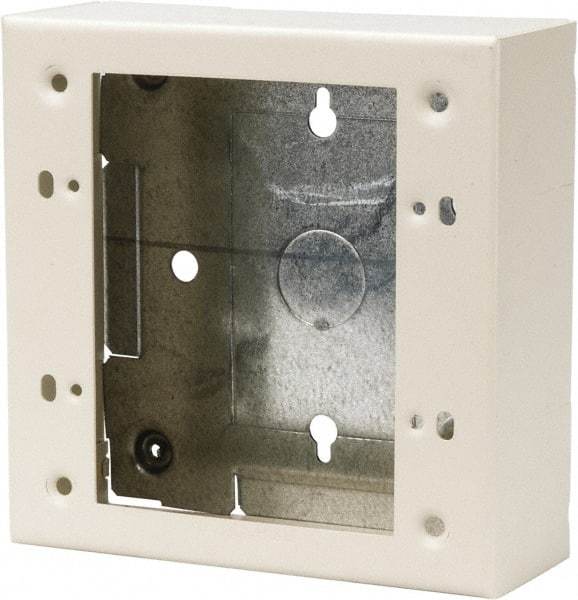 Wiremold - 4-3/4 Inch Long x 4-3/4 Inch Wide x 1-3/4 Inch High, Rectangular Raceway Box - Ivory, For Use with Wiremold 2400 Series Raceways - Industrial Tool & Supply