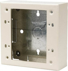 Wiremold - 4-3/4 Inch Long x 4-3/4 Inch Wide x 1-3/4 Inch High, Rectangular Raceway Box - Ivory, For Use with Wiremold 2400 Series Raceways - Industrial Tool & Supply