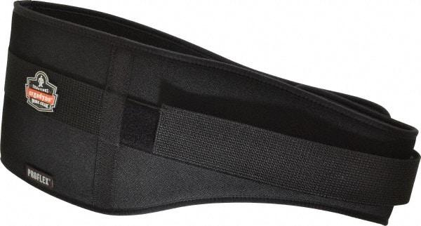Ergodyne - Size L, Hook & Loop, Nylon/Foam Belt - 34 to 38" Waist, 7-3/4" Wide, Lumbar Support, Black - Industrial Tool & Supply