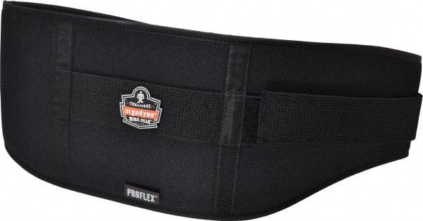 Ergodyne - Size XL, Hook & Loop, Nylon/Foam Belt - 38 to 42" Waist, 7-3/4" Wide, Lumbar Support, Black - Industrial Tool & Supply