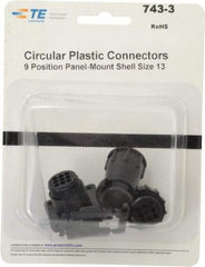 Tyco/Amp - Panel Mount Plug and Receptacle Kit - 13 to 9 AWG Compatible Wire Size - Industrial Tool & Supply