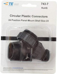 Tyco/Amp - Panel Mount Plug and Receptacle Kit - 24 to 23 AWG Compatible Wire Size - Industrial Tool & Supply