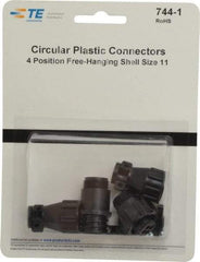 Tyco/Amp - Panel Mount Plug and Receptacle Kit - 11 to 4 AWG Compatible Wire Size - Industrial Tool & Supply