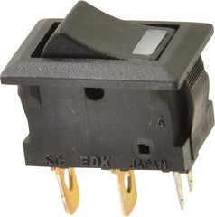 GC/Waldom - SPST, Maintained (MA), On-Off Sequence, Lighted Miniature Rocket Switch - 5 Amps at 125 Volts, 3 Amps at 250 Volts, Quick Connect & Solder, Panel Mount - Industrial Tool & Supply