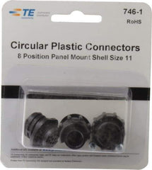Tyco/Amp - Panel Mount Plug and Receptacle Kit - 11 to 8 AWG Compatible Wire Size - Industrial Tool & Supply