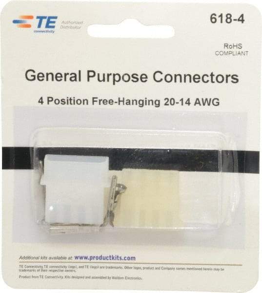 Tyco/Amp - Free Hanging Connector Kit - 20 to 14 AWG Compatible Wire Size - Industrial Tool & Supply