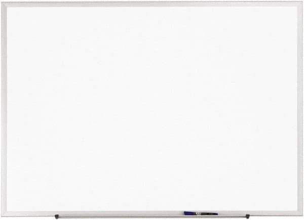Quartet - 48" High x 72" Wide Erasable Melamine Marker Boards - Anodized Aluminum, 51-1/2" Deep - Industrial Tool & Supply