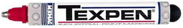 Dykem - Red Paint Marker - Medium Tip, Oil Based - Industrial Tool & Supply