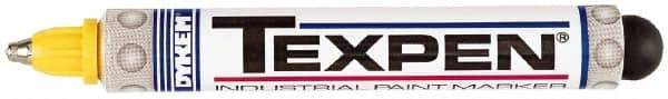 Dykem - Yellow Paint Marker - Medium Tip, Oil Based - Industrial Tool & Supply