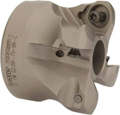 Iscar - 4 Inserts, 1.18" Cutter Diam, 0.08" Max Depth of Cut, Indexable High-Feed Face Mill - 3/4" Arbor Hole Diam, 1.57" High, FF WO..09 Inserts, Series FF FW - Industrial Tool & Supply