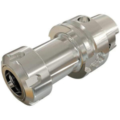 Iscar - 1mm to 16mm Capacity, 80mm Projection, HSK63A Hollow Taper, ER25 Collet Chuck - Through-Spindle - Exact Industrial Supply