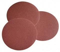 Norton - 8" Diam, 100 Grit Ceramic Adhesive PSA Disc - Medium Grade, Maroon, F Weighted Backing, Flexible - Industrial Tool & Supply