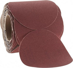 Norton - 6" Diam, 120 Grit Ceramic Adhesive PSA Disc - Medium Grade, Maroon, F Weighted Backing, Flexible - Industrial Tool & Supply