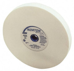 Norton - 150 Grit Aluminum Oxide Bench & Pedestal Grinding Wheel - 6" Diam x 1" Hole x 3/4" Thick, 4140 Max RPM, J Hardness, Very Fine Grade , Vitrified Bond - Industrial Tool & Supply