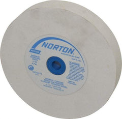 Norton - 150 Grit Aluminum Oxide Bench & Pedestal Grinding Wheel - 6" Diam x 1" Hole x 1" Thick, 4140 Max RPM, J Hardness, Very Fine Grade , Vitrified Bond - Industrial Tool & Supply