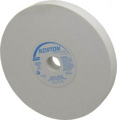 Norton - 100 Grit Aluminum Oxide Bench & Pedestal Grinding Wheel - 8" Diam x 1" Hole x 1" Thick, 3600 Max RPM, J Hardness, Fine Grade , Vitrified Bond - Industrial Tool & Supply