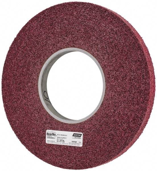 Norton - 12" Diam, 1" Face Width, 5" Center Hole, Medium Grade, Aluminum Oxide Deburring Wheel - Convolute, Density 6 Grade, 3,000 RPM - Industrial Tool & Supply