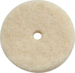 Made in USA - 1/2" Diam x 1/8" Thick Unmounted Buffing Wheel - Polishing Wheel, 1/64" Arbor Hole, Soft Density - Industrial Tool & Supply